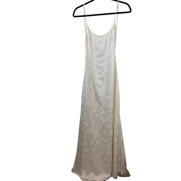 Reformation Allium Floral Open Back Maxi Dress Formal Party Bridal Ivory Size 4 - Picture 2 of 10